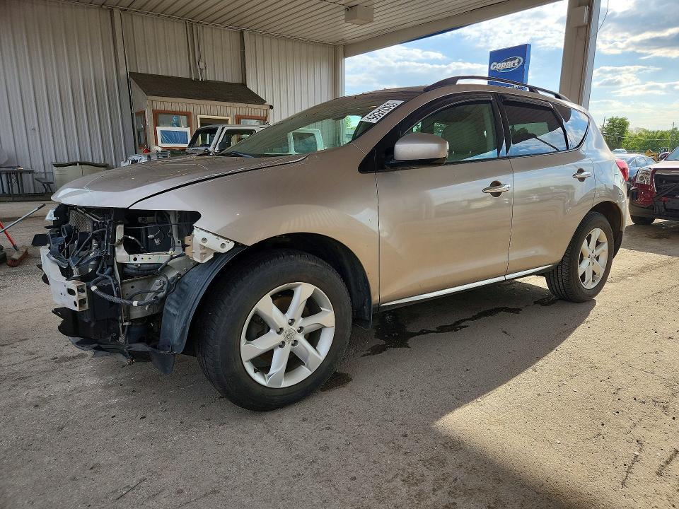 2009 Nissan Murano VIN JN8AZ18WX9W145750 COPART salvage auction — FRONT END, IN - CERT OF TITLE-SALVAGE TITLE, sold $350 on 2026-07-27 (photo 1)