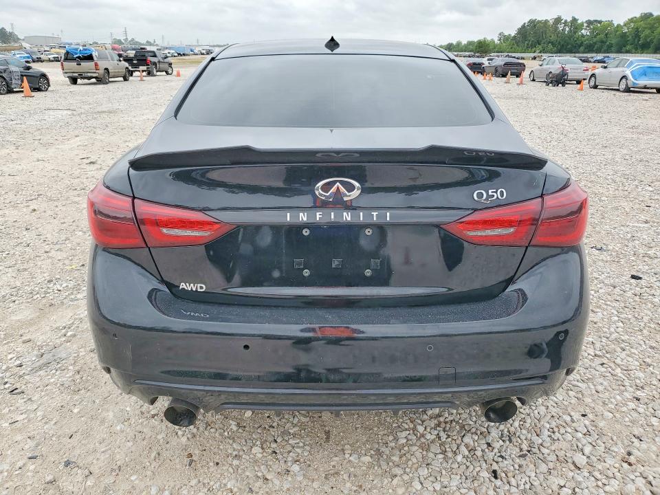 2021 Infiniti Q50 VIN JN1EV7BR7MM750556 COPART salvage auction — FRONT END, TX - CERT OF TITLE-REBUILT SALVAGE, sold $2,550 on 2026-07-28 (photo 6)