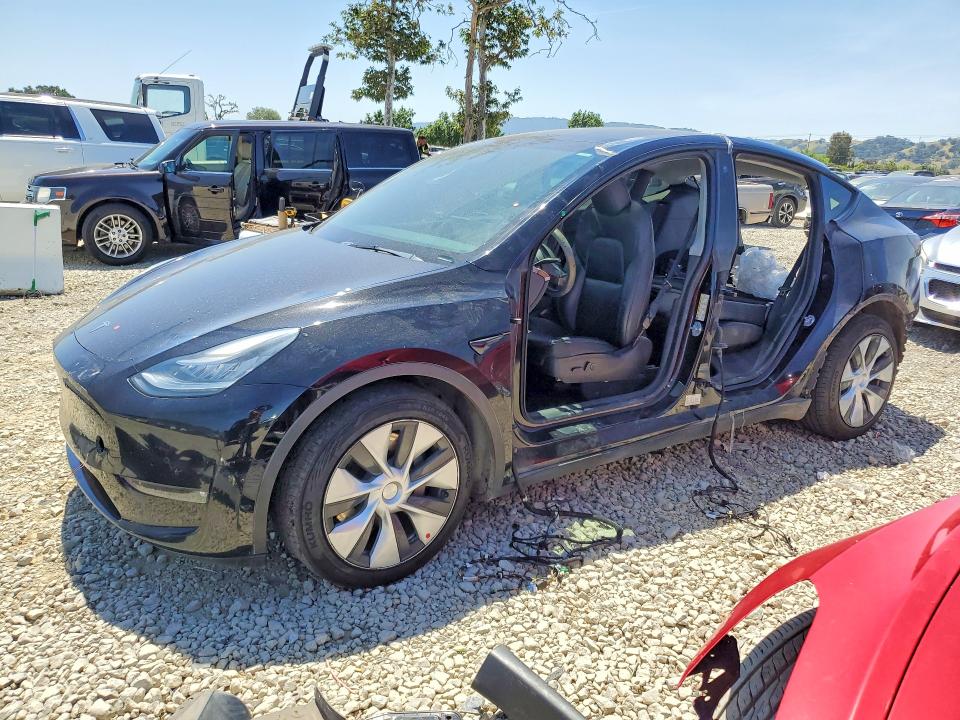 2021 Tesla Model y VIN 5YJYGDEEXMF105419 COPART salvage auction — SIDE, Ca - Salvage Certificate, sold $5,800 on 2026-07-28 (photo 1)