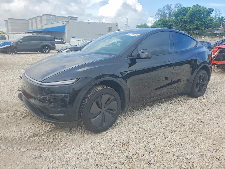 2026 Tesla Model y VIN 7SAYGDED0TA655752 COPART salvage auction — SIDE, Fl - Certificate Of Destruction, sold $6,600 on 2026-07-28 (photo 1)