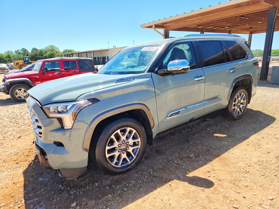 2025 Toyota Sequoia VIN 7SVAAABA4SX070257 COPART salvage auction — FRONT END, Al - Cert Of Title-Salvage Title, sold $46,500 on 2026-07-29 (photo 1)