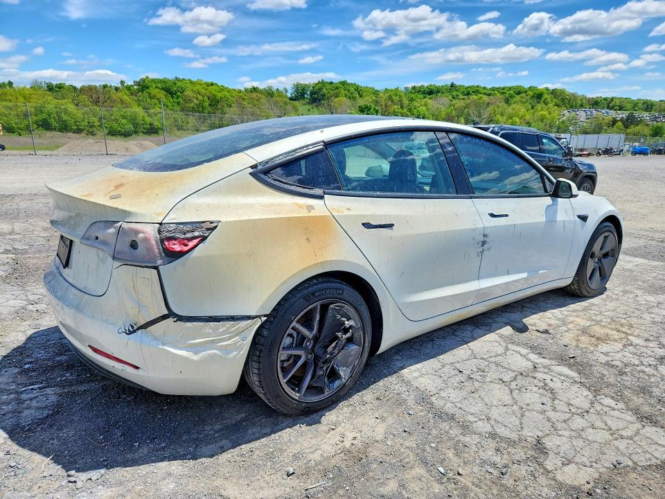 2021 Tesla Model 3 VIN 5YJ3E1EA3MF857894 COPART salvage auction — BURN, Fl - Certificate Of Destruction, sold $5,900 on 2026-07-02 (photo 3)