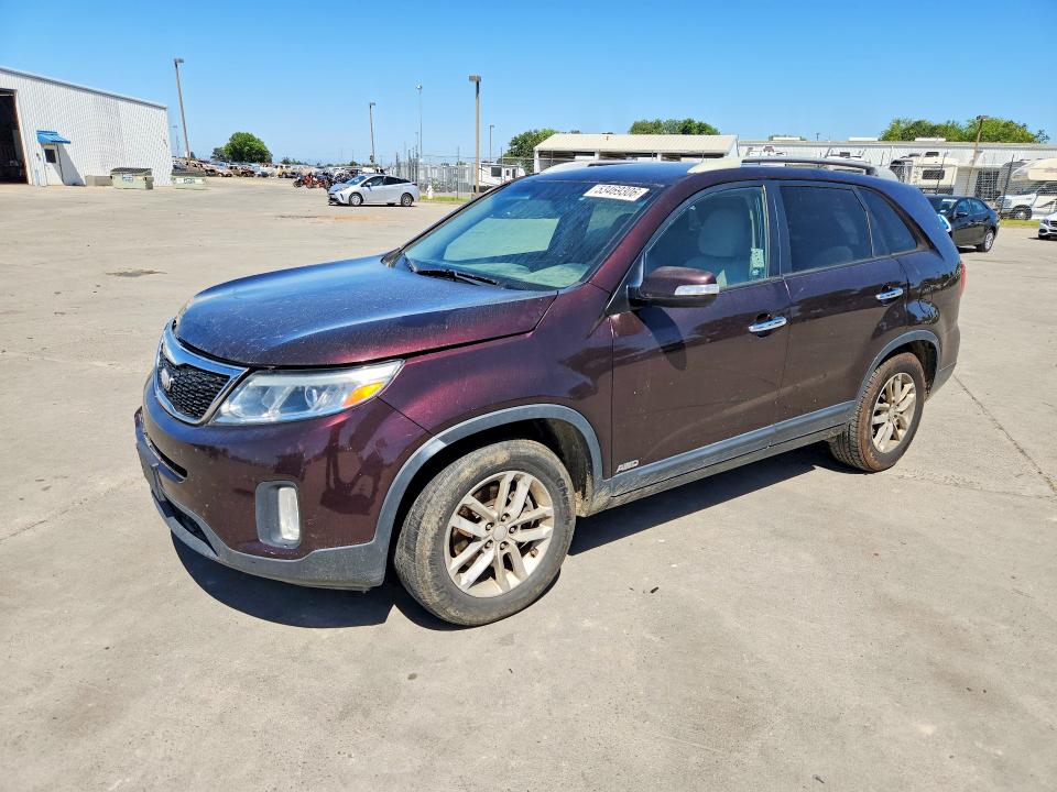 2014 Kia VIN 5XYKTCA68EG465759 COPART salvage auction — FRONT END, Ca - Salvage Certificate, sold $875 on 2026-07-13 (photo 1)