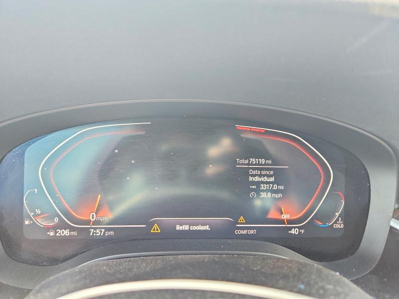 2020 BMW 5er VIN WBAJR7C01LCE57661 COPART salvage auction — FRONT END, GA - CERT OF TITLE-SALVAGE, sold $8,000 on 2026-07-28 (photo 9)