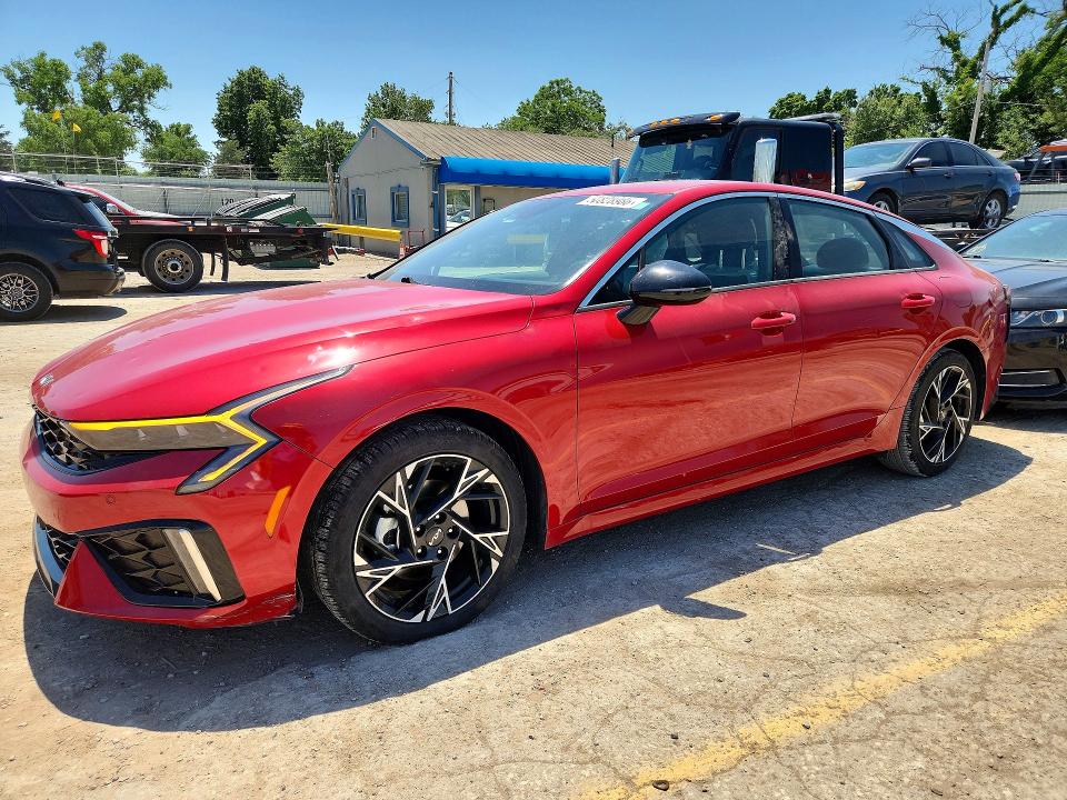 2025 Kia K5 VIN KNAG64J76S5280638 COPART salvage auction — FRONT END, Ks - Cert Of Title-Salvage, sold $11,300 on 2026-07-06 (photo 1)