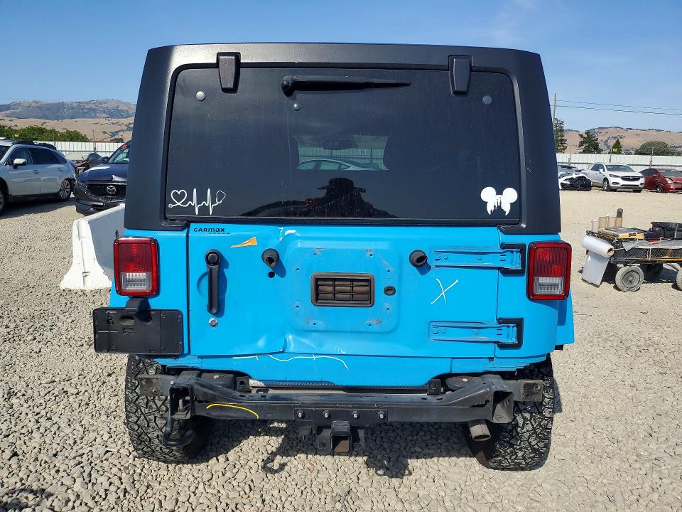 2017 Jeep Wrangler unlimited VIN 1C4BJWEG2HL601502 COPART salvage auction — REAR END, CA - SALVAGE CERTIFICATE, sold $8,800 on 2026-07-28 (photo 6)
