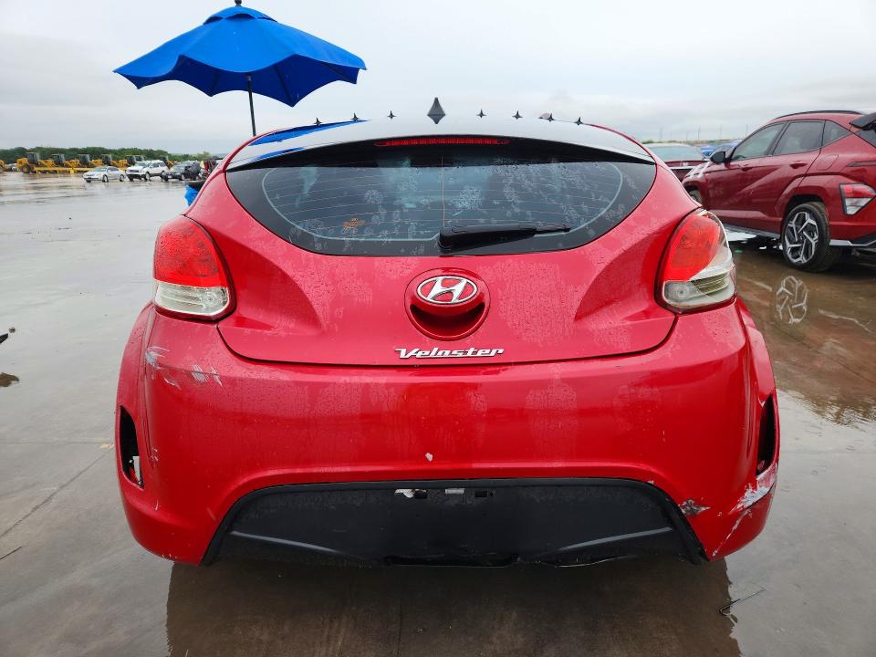 2012 Hyundai Veloster VIN KMHTC6AD0CU061270 COPART salvage auction — REAR END, Tx - Salvage Vehicle Title, sold $600 on 2026-07-30 (photo 6)