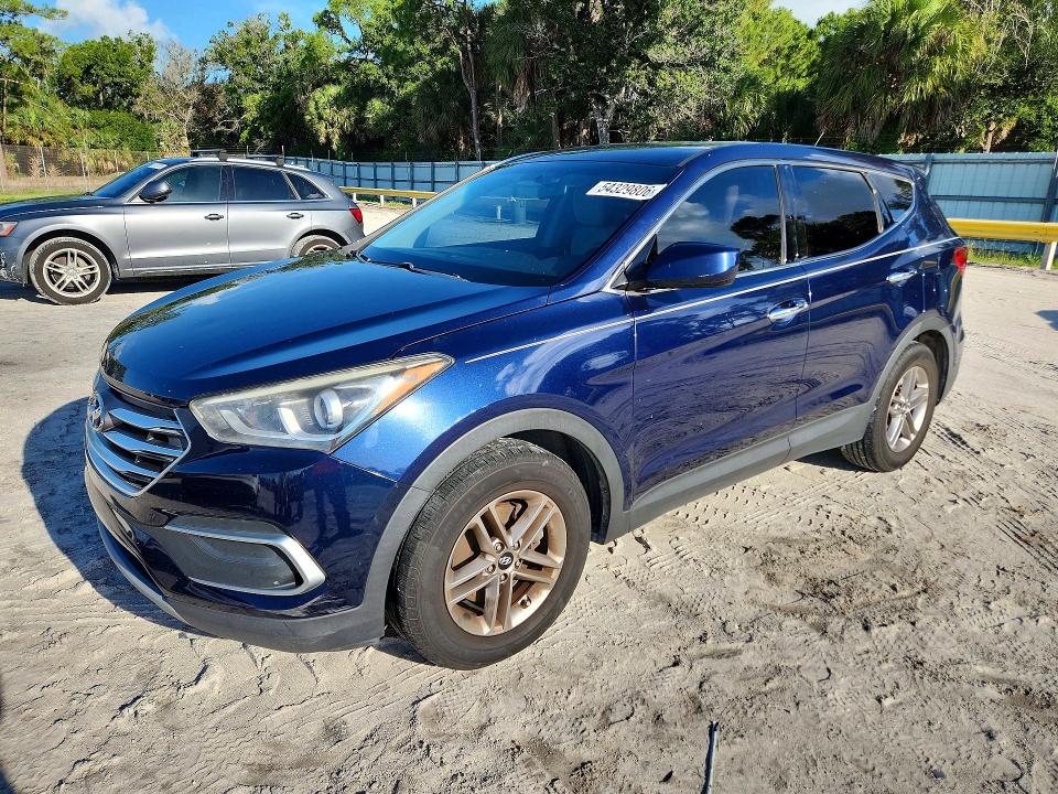 2018 Hyundai Santa fe VIN 5XYZT3LB7JG565743 COPART salvage auction — WATER/FLOOD, Fl - Cert Of Title-Slvg Rebld Flood, sold $3,650 on 2026-07-08 (photo 1)