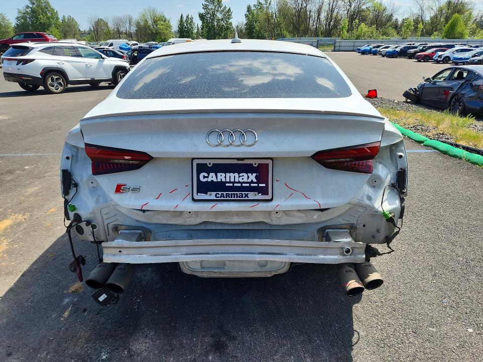 2018 Audi VIN WAUB4CF55JA092409 COPART salvage auction — REAR END, Or - Salvage Title Certificate, sold $450 on 2026-07-29 (photo 6)