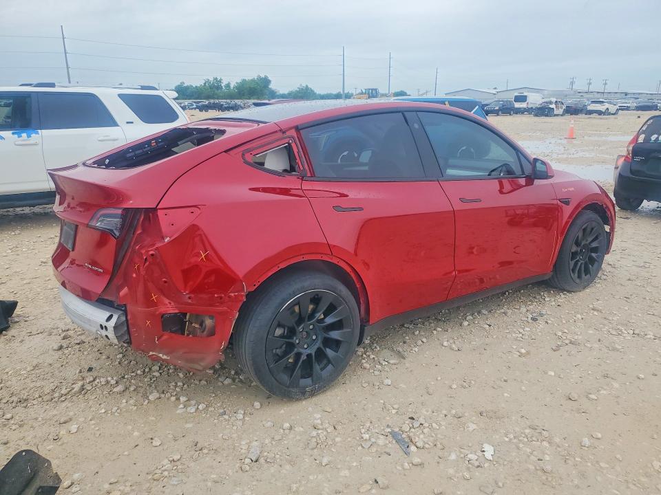 2023 Tesla Model y VIN 7SAYGDEE9PA099620 COPART salvage auction — REAR END, Tx - Salvage Vehicle Title, sold $6,400 on 2026-07-16 (photo 3)