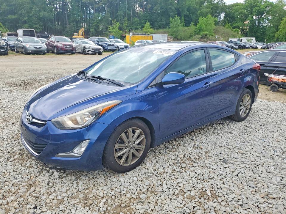 2016 Hyundai Elantra VIN 5NPDH4AE5GH764872 COPART salvage auction — FRONT END, Ma - Cert Of Title-Reconstrctd Coll, sold $1,100 on 2026-07-02 (photo 1)