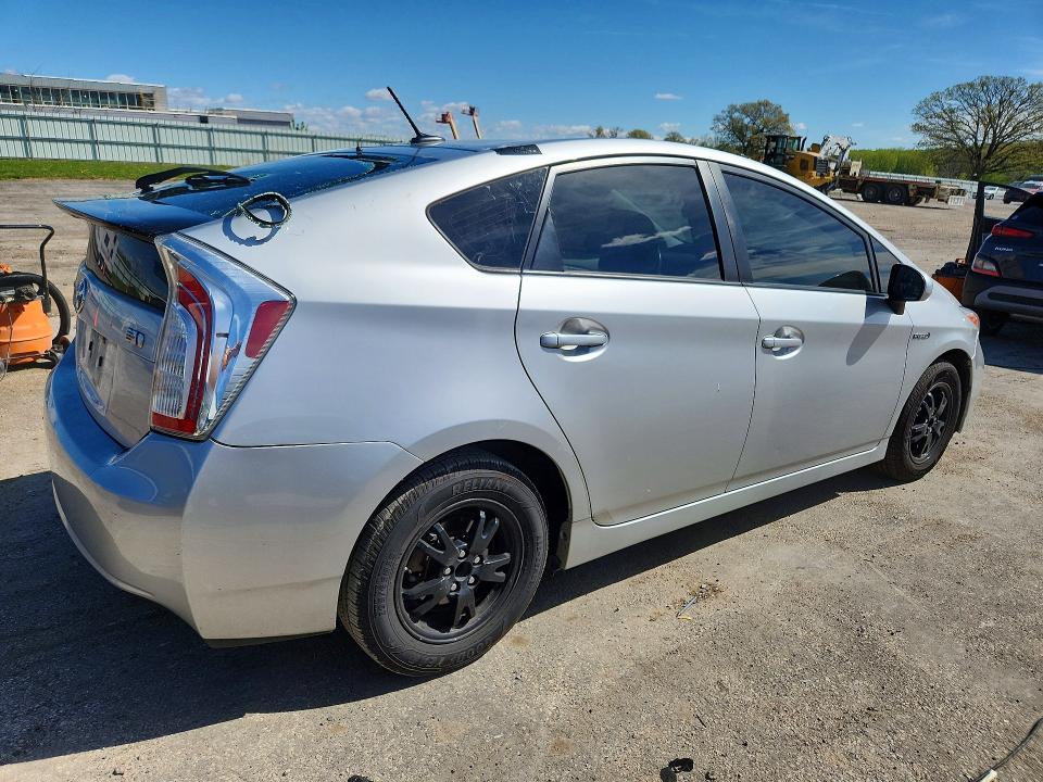 2014 Toyota Prius VIN JTDKN3DU5E1755753 COPART salvage auction — HAIL, Id - Salvage Certificate Of Title, sold $2,050 on 2026-07-28 (photo 3)