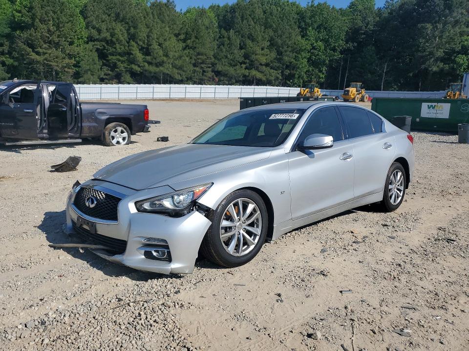 2015 Infiniti Q50 VIN JN1BV7AP1FM330359 COPART salvage auction — FRONT END, Ga - Cert Of Title-Rebuilt Salvage, sold $2,100 on 2026-07-22 (photo 1)