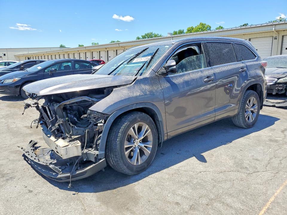2015 Toyota VIN 5TDJKRFH6FS104904 COPART salvage auction — FRONT END, Ky - Cert Of Title-Salvage, sold $3,950 on 2026-07-09 (photo 1)