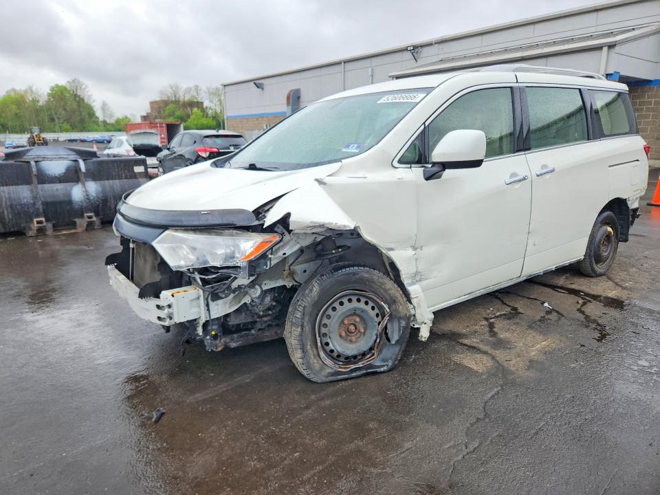 2015 Nissan Quest VIN JN8AE2KPXF9129206 COPART salvage auction — FRONT END, Id - Salvage Certificate Of Title, sold $450 on 2026-07-31 (photo 1)