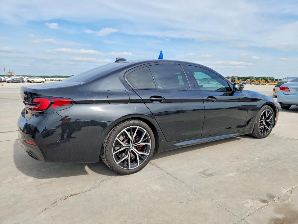 2022 BMW 5er VIN WBA53BH00NWX82055 COPART salvage auction — HAIL, Tx - Certificate Of Title, sold $15,100 on 2026-07-02 (photo 3)