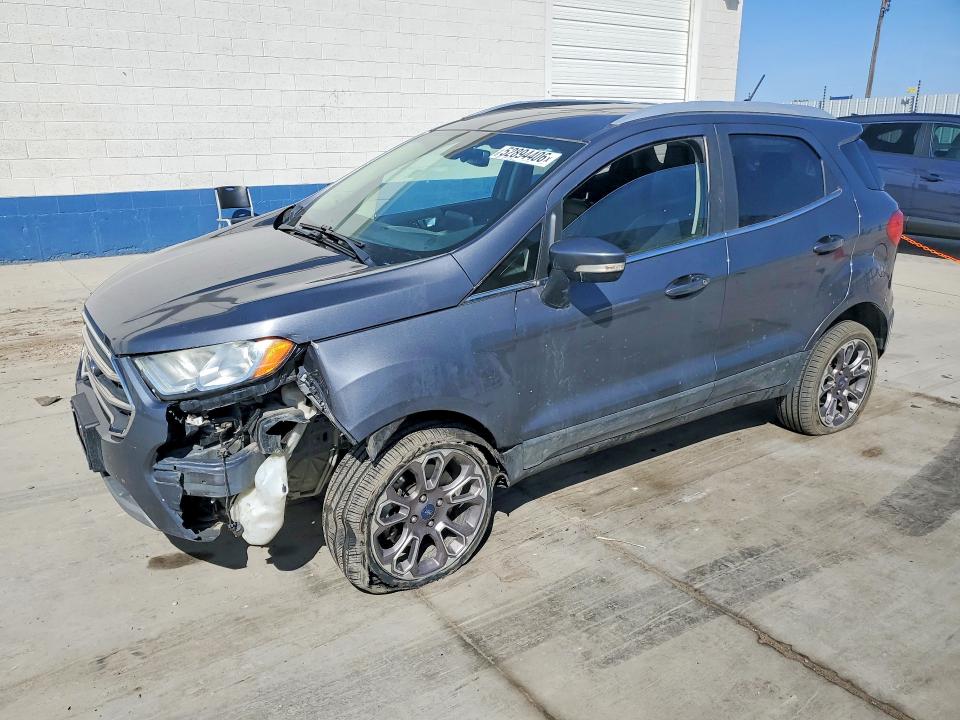 2019 Ford Ecosport VIN MAJ6S3KL7KC272596 COPART salvage auction — FRONT END, Ut - Salvage Certificate, sold $2,050 on 2026-07-20 (photo 1)