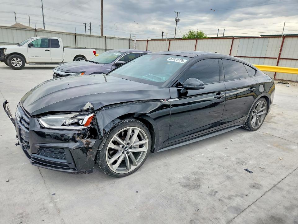 2019 Audi A5 VIN WAUENCF58KA011432 COPART salvage auction — FRONT END, Tx - Salvage Vehicle Title, sold $9,500 on 2026-07-31 (photo 1)