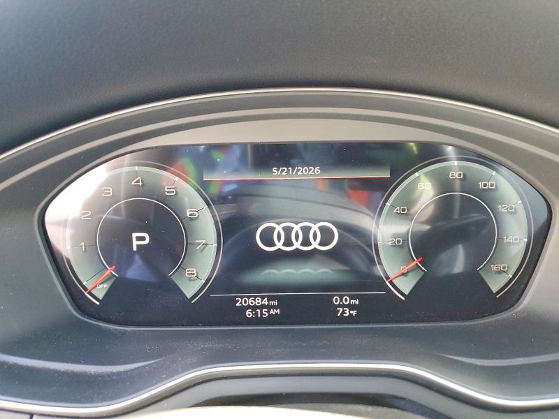 2023 Audi A5 VIN WAUFACF54PA019311 COPART salvage auction — SIDE, Nv - Salvage Title, sold $12,400 on 2026-08-13 (photo 9)
