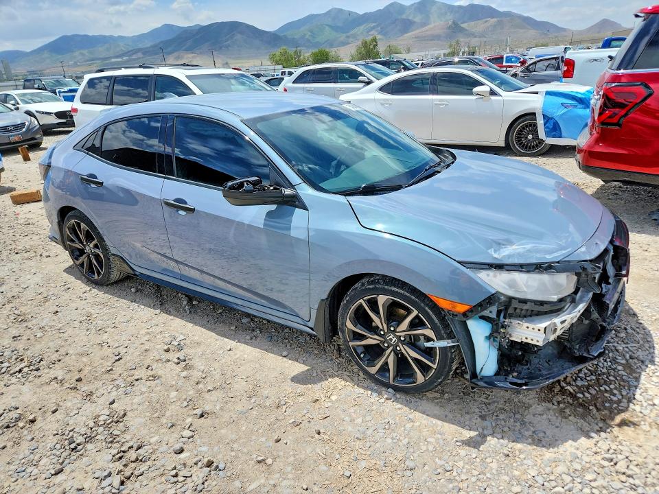 2019 Honda Civic VIN SHHFK7H48KU216041 COPART salvage auction — FRONT END, Ut - Salvage Certificate, sold $7,500 on 2026-07-10 (photo 4)
