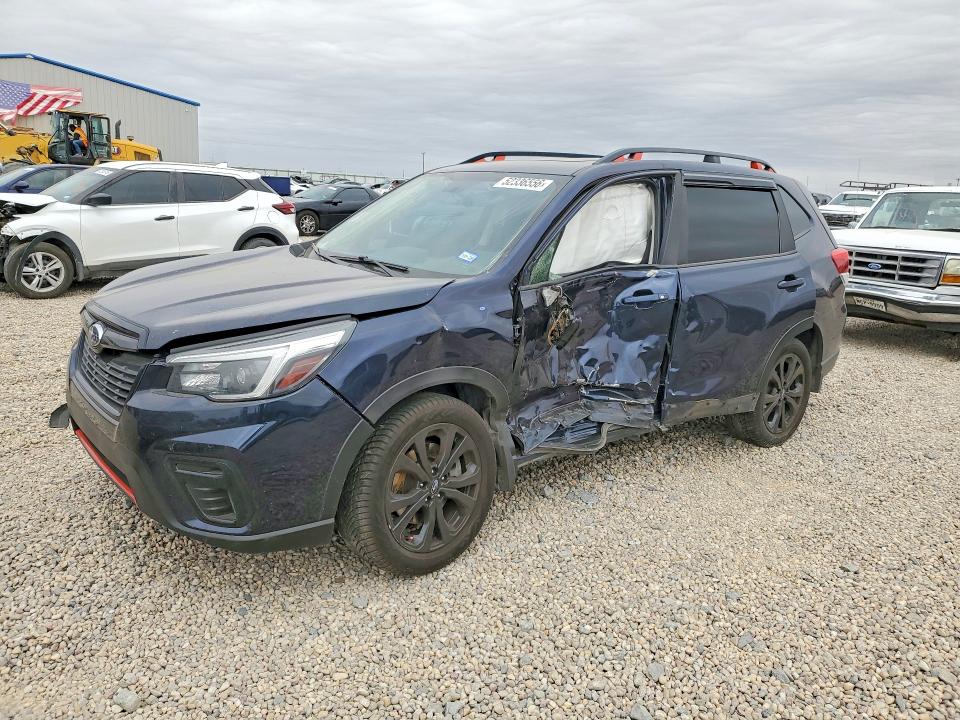 2021 Subaru Forester VIN JF2SKARC3MH587454 COPART salvage auction — SIDE, Tx - Salvage Vehicle Title, sold $3,450 on 2026-07-21 (photo 1)