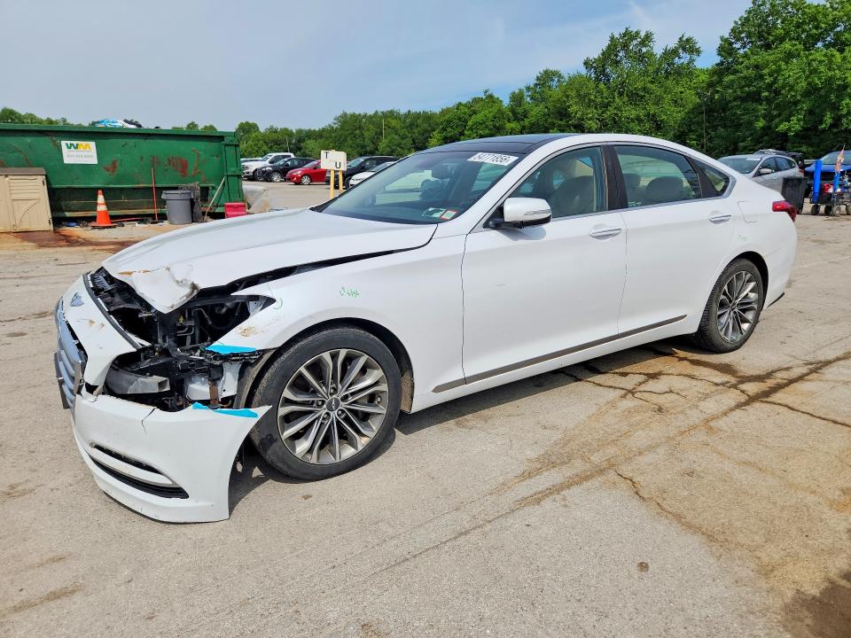2015 Hyundai Genesis VIN KMHGN4JEXFU039712 COPART salvage auction — FRONT END, Oh - Cert Of Title-Salvage, sold $2,250 on 2026-07-16 (photo 1)