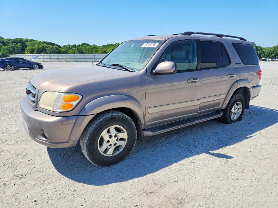 2002 Toyota Sequoia VIN 5TDBT48A22S104817 COPART salvage auction — REAR END, Nc - Salvage Certificate Of Title, sold $500 on 2026-07-29 (photo 1)