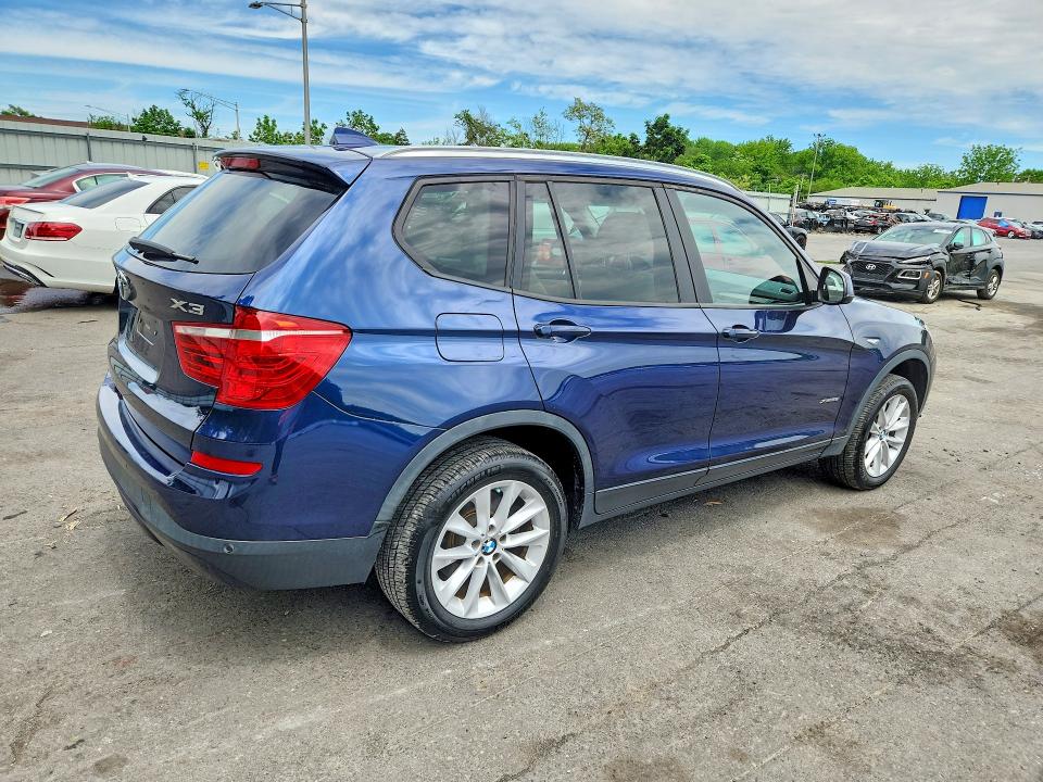 2017 BMW X3 VIN 5UXWX9C51H0D96504 COPART salvage auction — FRONT END, Nj - Cert Of Ttl W/Fld Slvg History, sold $7,000 on 2026-07-09 (photo 3)