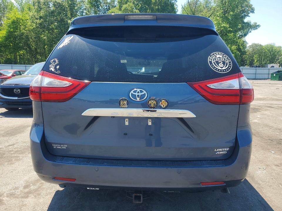 2015 Toyota Sienna VIN 5TDDK3DC5FS123249 COPART salvage auction — FRONT END, NJ - CERT OF TITLE-SALVAGE, sold $2,600 on 2026-07-30 (photo 6)