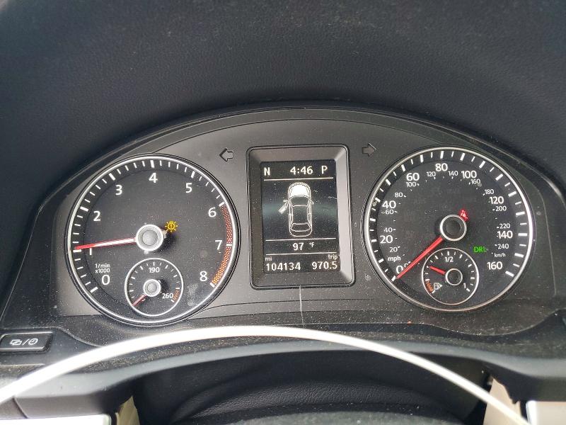 2013 Volkswagen VIN WVWBW8AH8DV005689 COPART salvage auction — FRONT END, Fl - Cert Of Title Slvg Rebuildable, sold $1,200 on 2026-07-17 (photo 9)