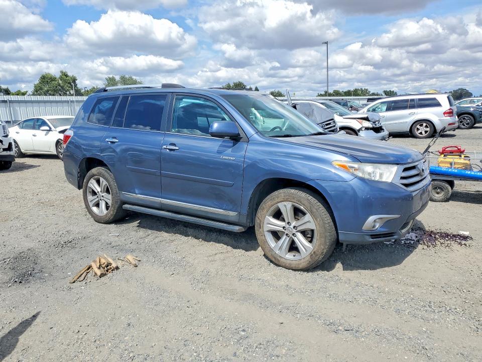 2013 Toyota Highlander VIN 5TDYK3EH7DS140904 COPART salvage auction — FRONT END, Ca - Salvage Certificate, sold $3,350 on 2026-07-09 (photo 4)