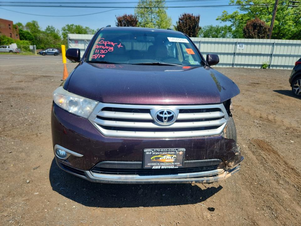 2012 Toyota Highlander VIN 5TDDK3EH1CS116790 COPART salvage auction — FRONT END, Pa - Certificate Of Salvage, sold $3,800 on 2026-07-21 (photo 5)