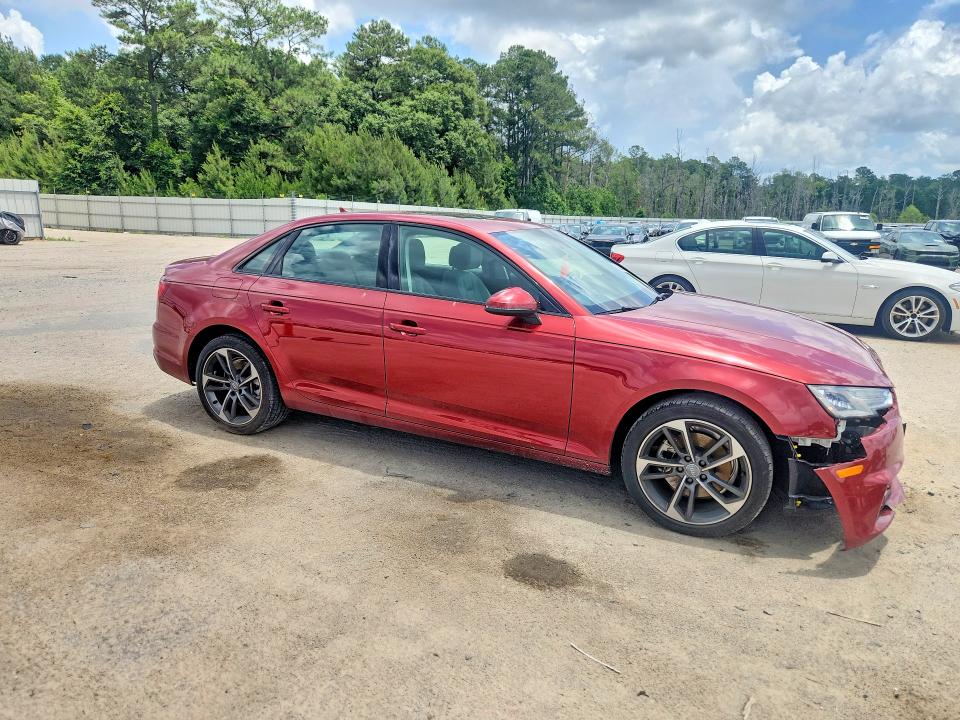 2019 Audi A4 VIN WAUGMAF41KN021705 COPART salvage auction — FRONT END, Nc - Salvage Certificate Of Title, sold $5,100 on 2026-07-15 (photo 4)