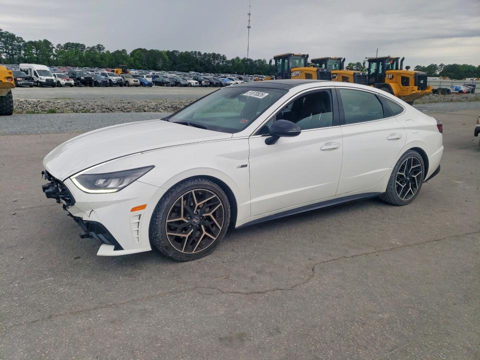 2023 Hyundai Sonata VIN KMHL14JC8PA278672 COPART salvage auction — FRONT END, Nc - Salvage Certificate Of Title, sold $9,600 on 2026-07-02 (photo 1)