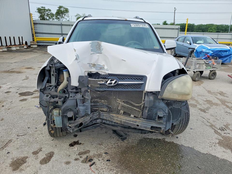 2007 Hyundai Tucson VIN KM8JN12D87U569141 COPART salvage auction — FRONT END, Ia - Cert Of Title-Salvage Title, sold $80 on 2026-07-17 (photo 5)