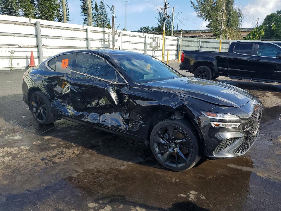 2023 Genesis G70 VIN KMTG34TA6PU121850 COPART salvage auction — SIDE, Fl - Cert Of Title Slvg Rebuildable, sold $4,100 on 2026-08-03 (photo 4)