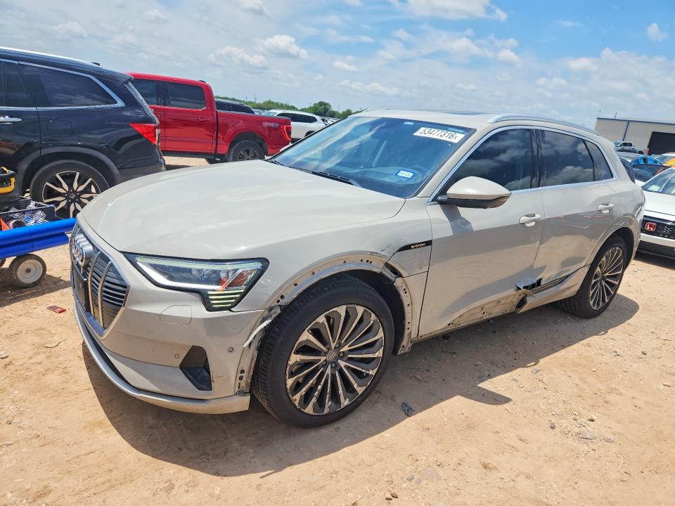 2019 Audi E-tron VIN WA1VABGE5KB022870 COPART salvage auction — SIDE, TX - SALVAGE VEHICLE TITLE, sold $11,900 on 2026-07-16 (photo 1)