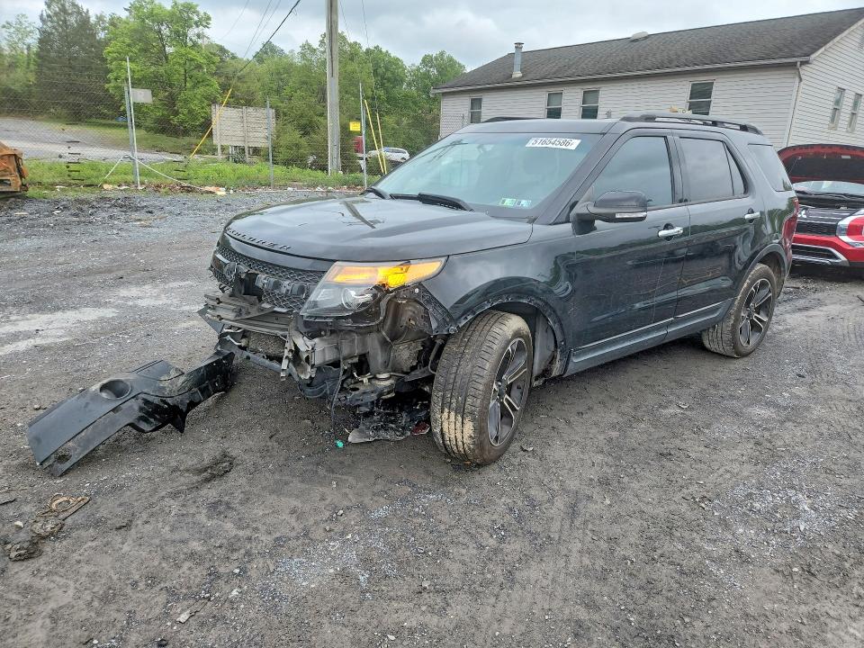 2013 Ford Explorer VIN 1FM5K8GT4DGC09927 COPART salvage auction — FRONT END, Pa - Certificate Of Salvage, sold $900 on 2026-07-02 (photo 1)