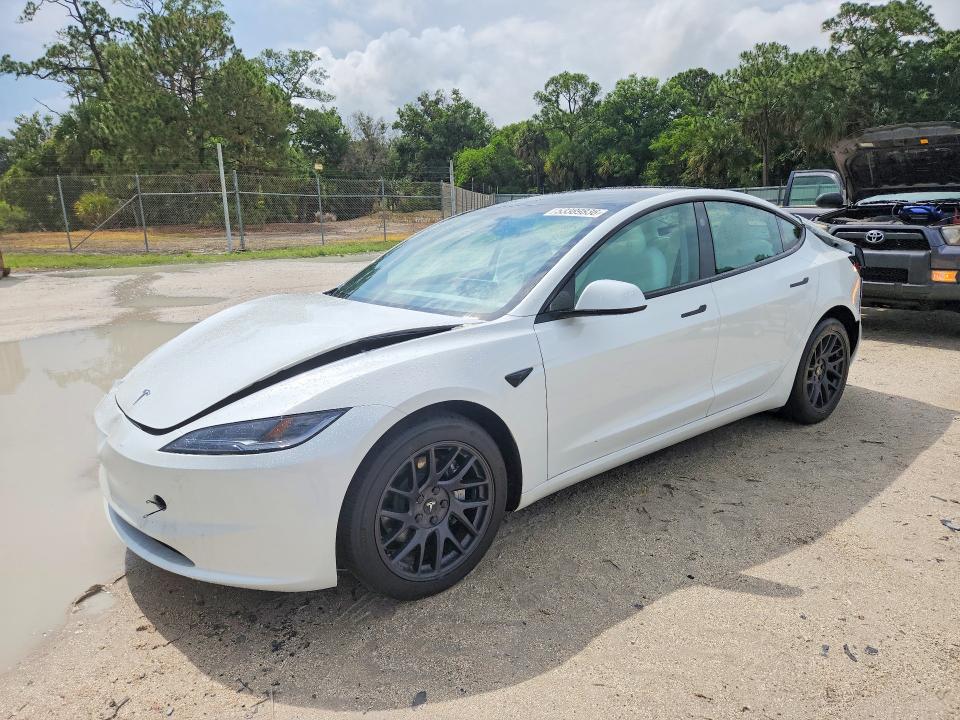 2024 Tesla VIN 5YJ3E1EB2RF810999 COPART salvage auction — REAR END, Fl - Cert Of Title Slvg Rebuildable, sold $11,500 on 2026-07-15 (photo 1)