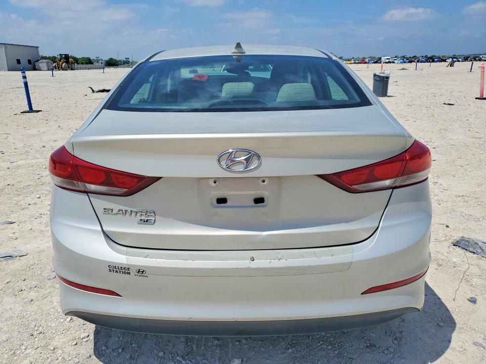2017 Hyundai Elantra VIN KMHD74LF0HU398847 COPART salvage auction — FRONT END, Tx - Salvage Vehicle Title, sold $525 on 2026-07-16 (photo 6)