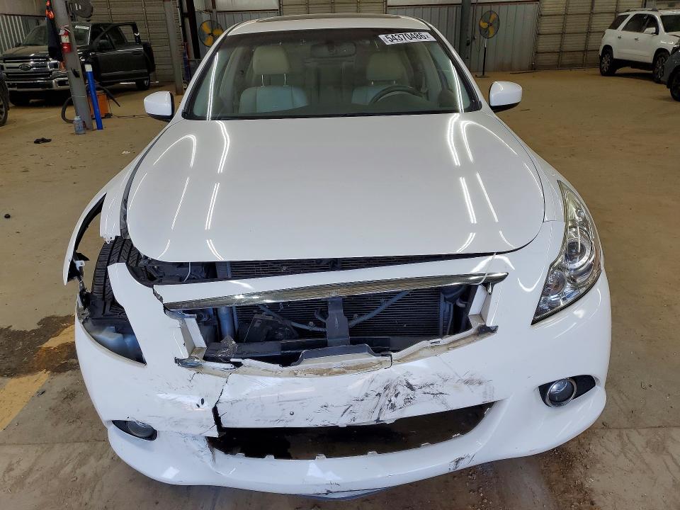 2011 Infiniti G37 VIN JN1CV6AP7BM304583 COPART salvage auction — FRONT END, Nc - Salvage Certificate Of Title, sold $950 on 2026-07-15 (photo 5)