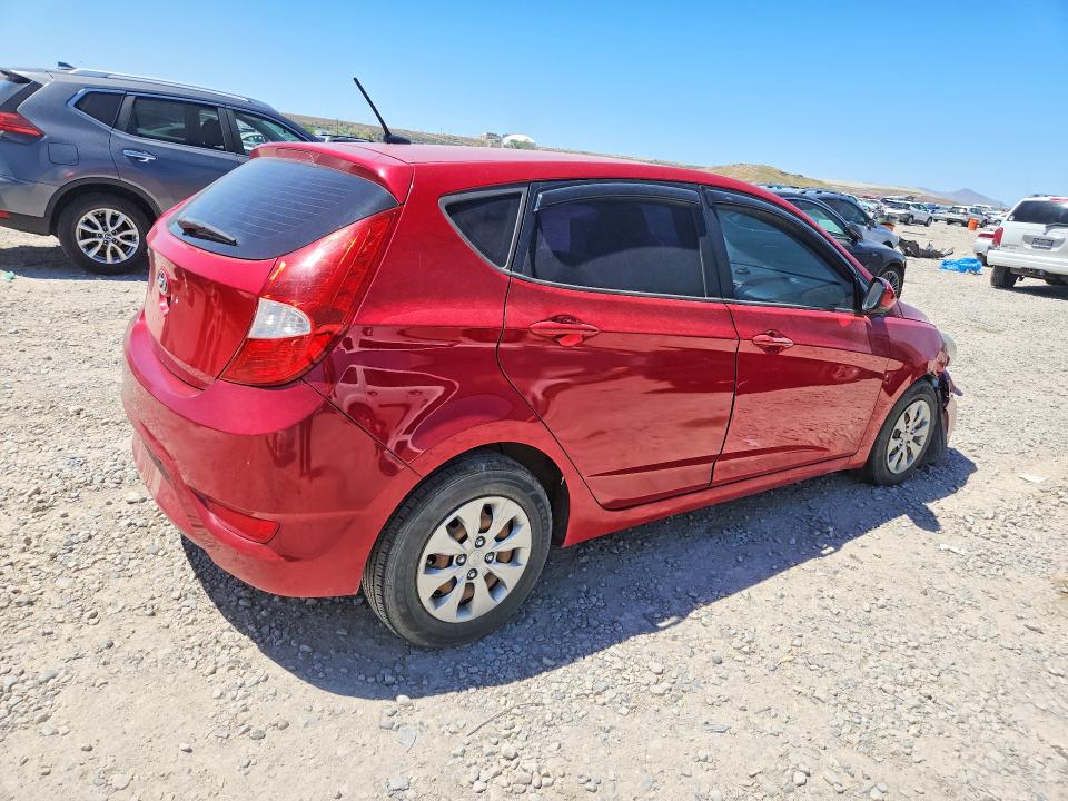 2016 Hyundai Accent VIN KMHCT5AE4GU261187 COPART salvage auction — FRONT END, Ut - Certificate Of Title (P), sold $550 on 2026-07-21 (photo 3)