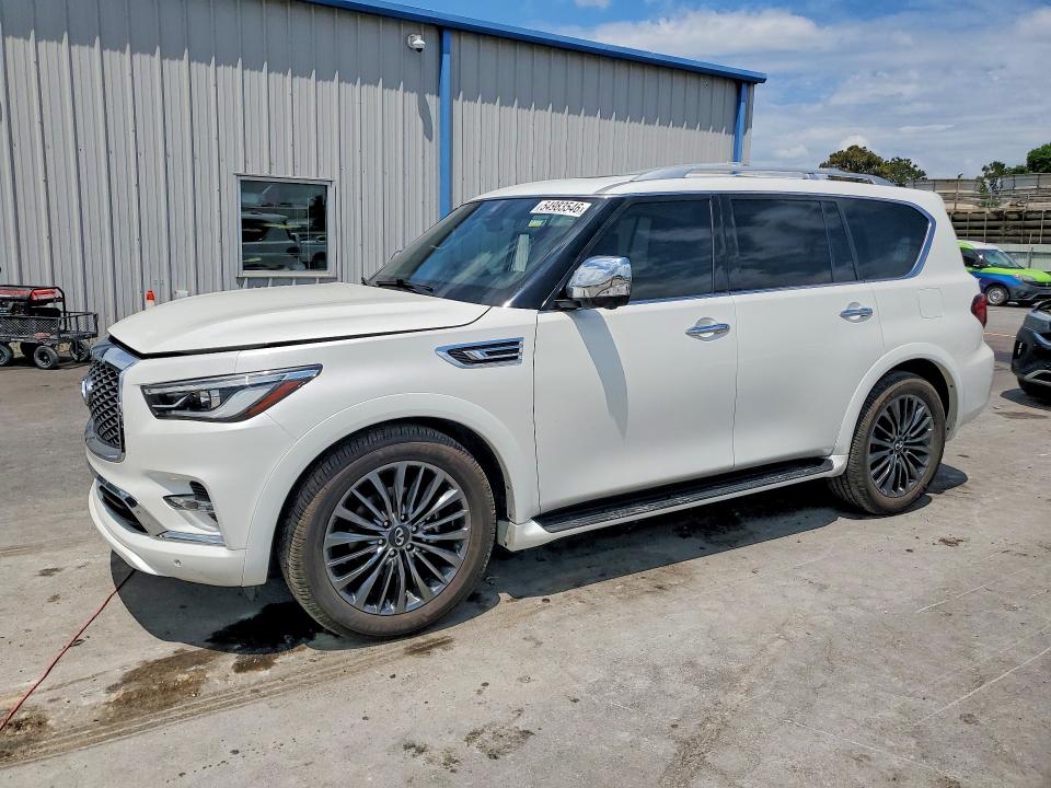 2022 Infiniti Qx80 VIN JN8AZ2BDXN9870139 COPART salvage auction — FRONT END, Ok - Cert Of Title-Salvage, sold $15,600 on 2026-08-12 (photo 1)