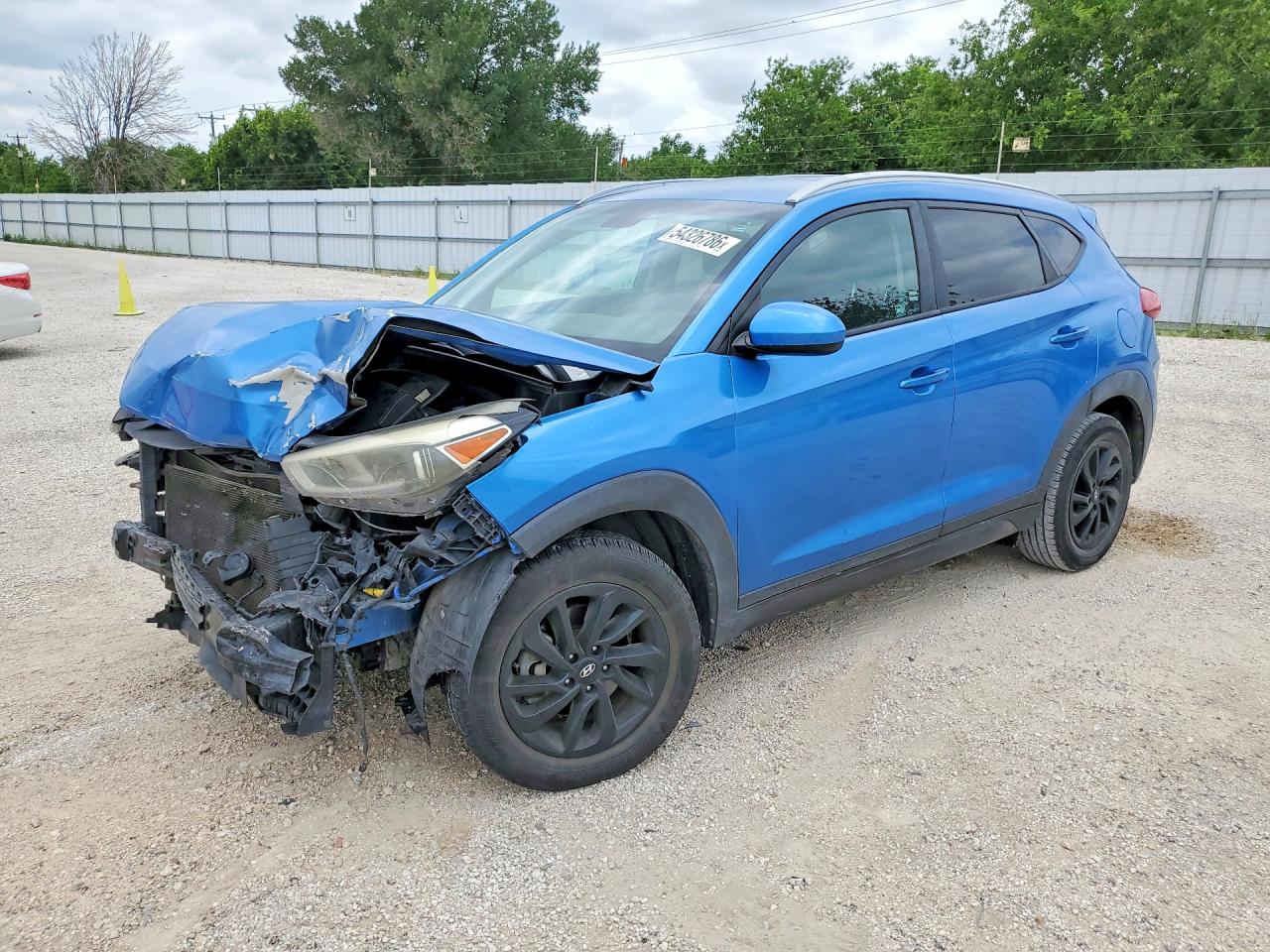 2016 Hyundai Tucson VIN KM8J33A49GU114253 COPART salvage auction — Front End, TX - SALVAGE VEHICLE TITLE, sold $1,650 on 2026-07-09 (photo 1)