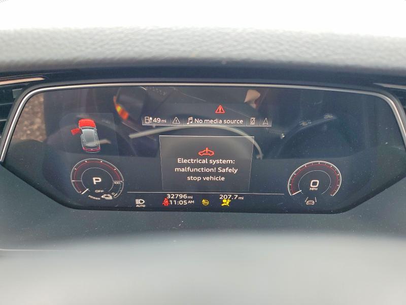 2021 Audi E-tron VIN WA1AAAGE5MB010701 COPART salvage auction — FRONT END, Md - Cert Of Salvage > 75% Damage, sold $13,000 on 2026-08-14 (photo 9)