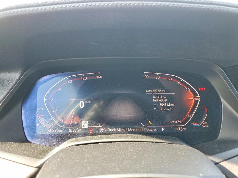 2022 BMW X5 VIN 5UXCR4C06N9J35300 COPART salvage auction — FRONT END, Sc - Cert Of Title-Salvage, sold $11,500 on 2026-07-27 (photo 9)