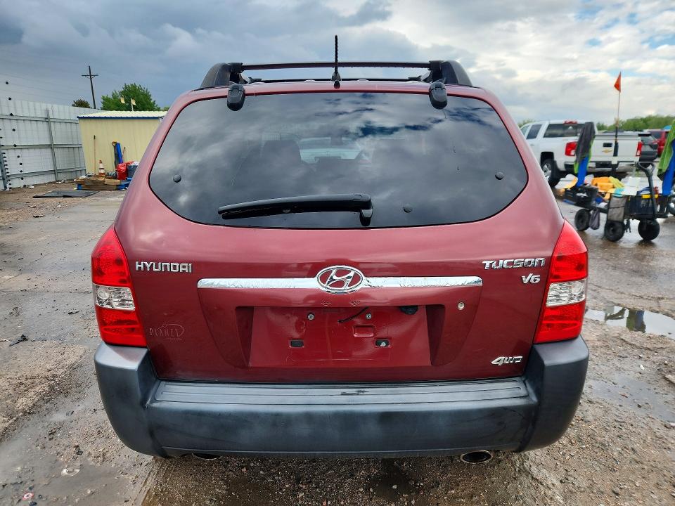 2006 Hyundai Tucson VIN KM8JN72D06U362258 COPART salvage auction — FRONT END, Co - Public - Salvage Title, sold $600 on 2026-07-22 (photo 6)