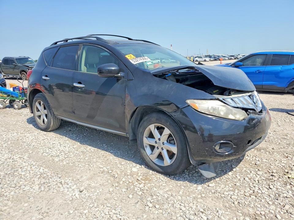 2009 Nissan Murano VIN JN8AZ18U09W008945 COPART salvage auction — FRONT END, Tx - Salvage Vehicle Title, sold $325 on 2026-07-23 (photo 4)