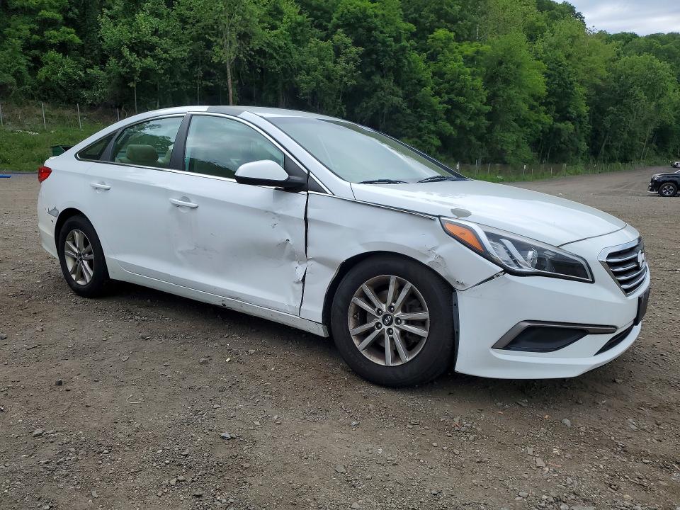 2017 Hyundai Sonata VIN 5NPE24AA7HH456526 COPART salvage auction — FRONT END, NY - MV-907A SALVAGE CERTIFICATE, sold $550 on 2026-07-02 (photo 4)