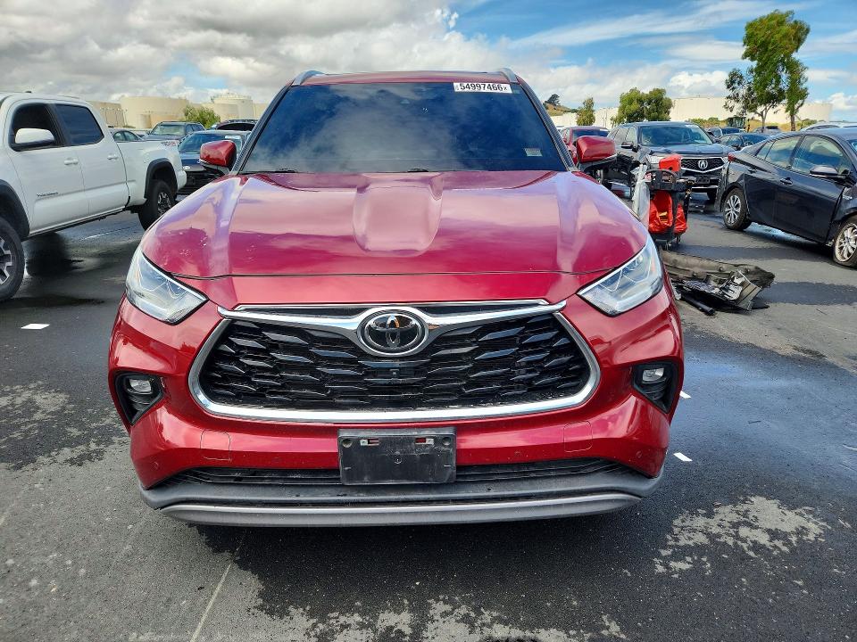 2023 Toyota Highlander VIN 5TDKDRBH5PS523347 COPART salvage auction — REAR END, Ca - Salvage Certificate, sold $15,800 on 2026-07-20 (photo 5)
